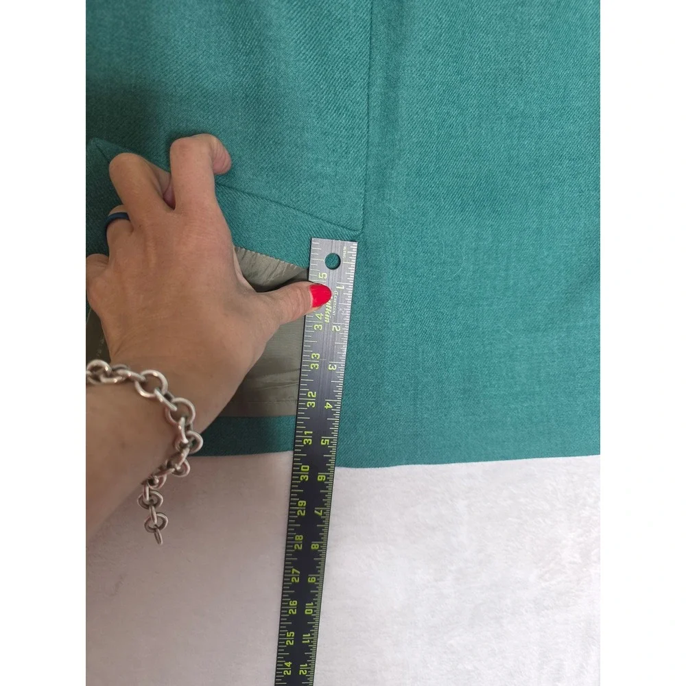 J.Crew No. 2 Pencil Skirt 100% Wool Teal Green Petite 2 Professional Office Wear